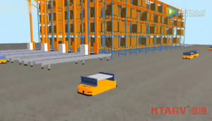 大型电商拣配智能物流AGV应用