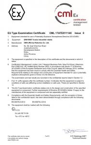 希美埃（CMA）喷涂机器人获得欧盟ATEX和中国PCEC防爆双认证证书