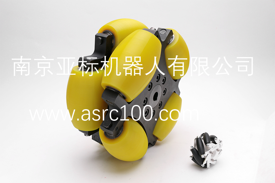 一组10寸(254mm)铝合金全向轮 AGV轮 全钢PU轮