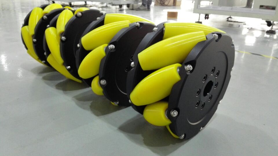 一组4个 18寸(457mm)中型麦克纳姆轮 全向轮 AGV轮