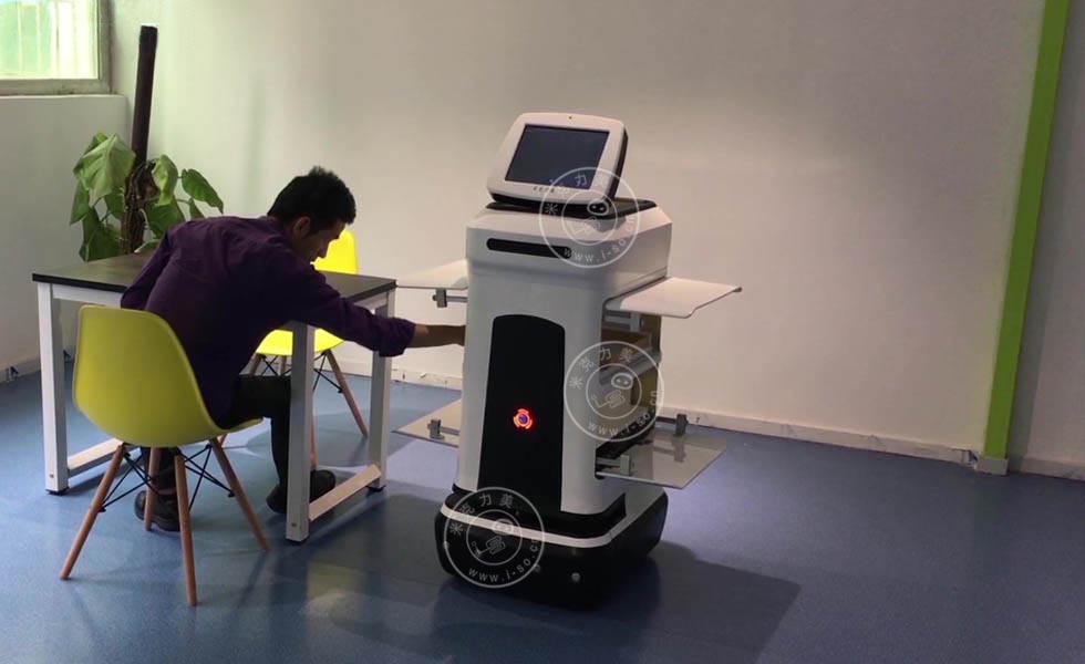激光导航餐厅机器人M-51 robot送餐服务机器人