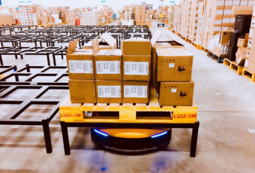 苏宁AGV仓新整3500平“房间” 迎接托盘机器人