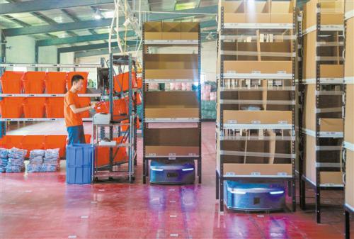 机器人助力汕头物流企业 拣选准确率达99.99%