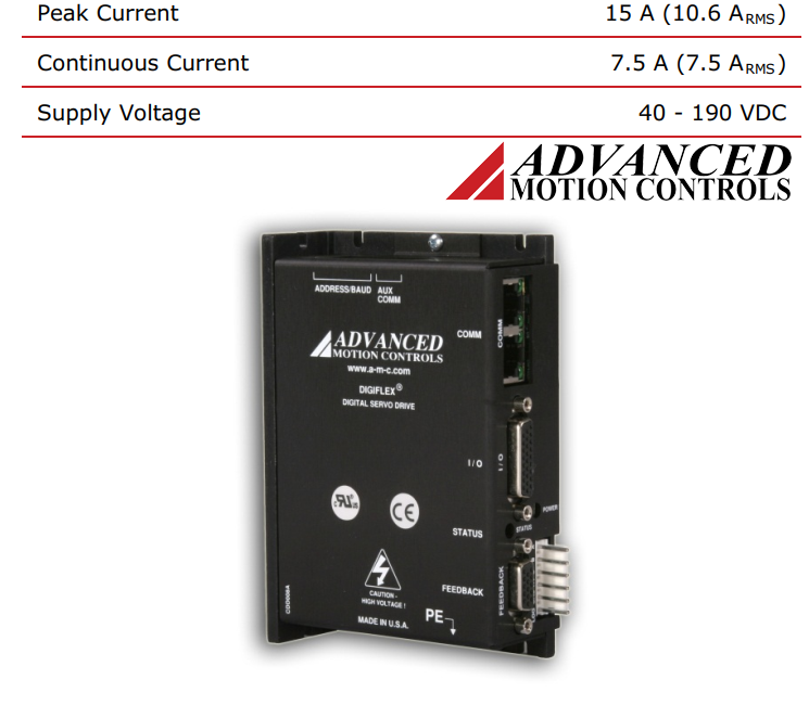 AMC CANopen面板伺服驱动器