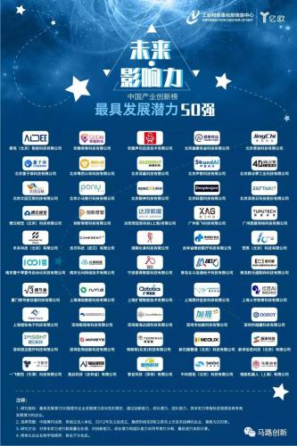 马路创新荣获工信部“中国产业创新榜最具发展潜力50强”