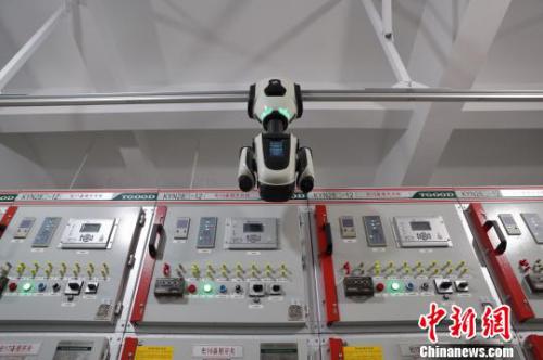 进博会机器人“保电员”上岗 确保用电安全