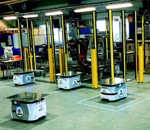 为生产加速的移动式机器人