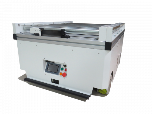 麦轮驱动背负辊筒式AGV