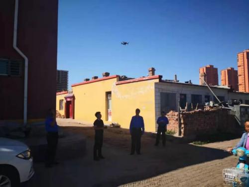 无人机航拍助力东胜城市精细化管理