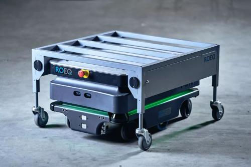 产品 | MiR200搭配ROEQ C300 推车，灵活实现货物搬运