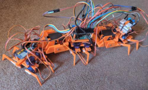 用Python做一只真·多足机器人，钢铁蜈蚣能弯曲还能蠕动