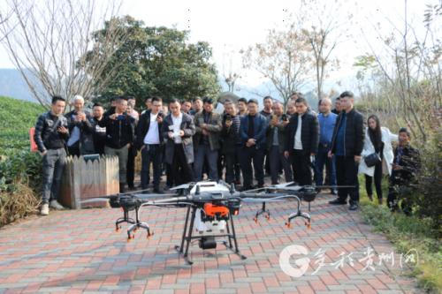 湄潭欧标茶园建设用上了“飞机”