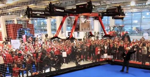 101公斤！ 这台16旋翼电动无人机刷新世界纪录