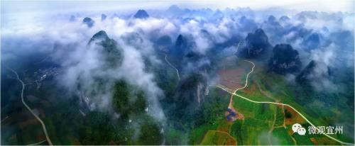 无人机航拍的！！宜州这些乡村路，一路美景延绵不绝! 