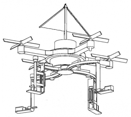 发明专利：一种防倾倒小型运载无人机