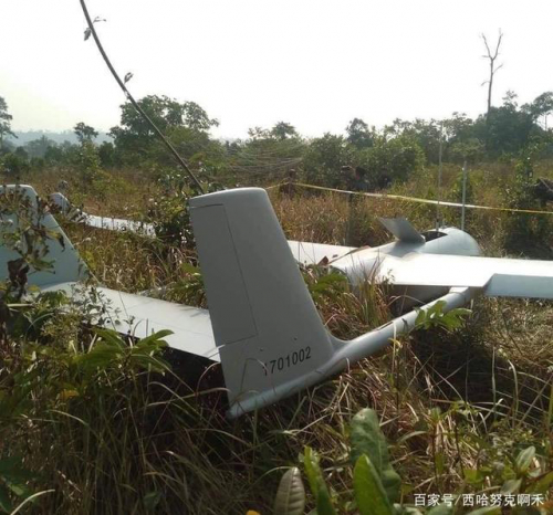 柬埔寨国公森林中一不明无人机坠落