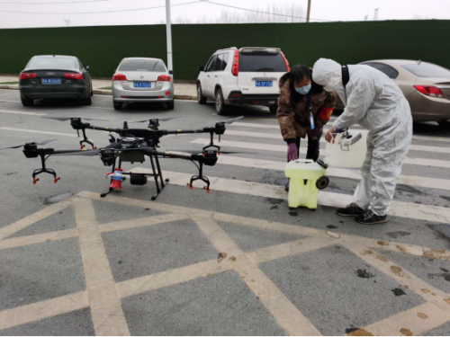 无人机升空 郑东新区圃田乡开始“硬核”疫情防控
