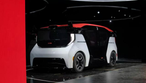 通用汽车旗下的Cruise展示了其无人驾驶的Origin Shuttle汽车