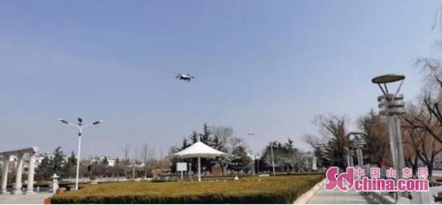 青岛平度防疫宣传巡逻用上无人机 防疫宣传巡逻用上无人机