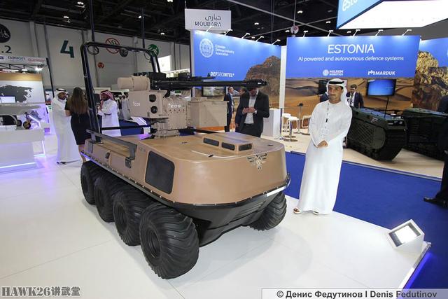 阿联酋国际无人系统展览会现场 中国两公司展出高科技机器人系统