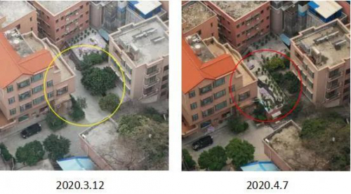 萝岗街无人机查违建，让违章建筑无处遁形