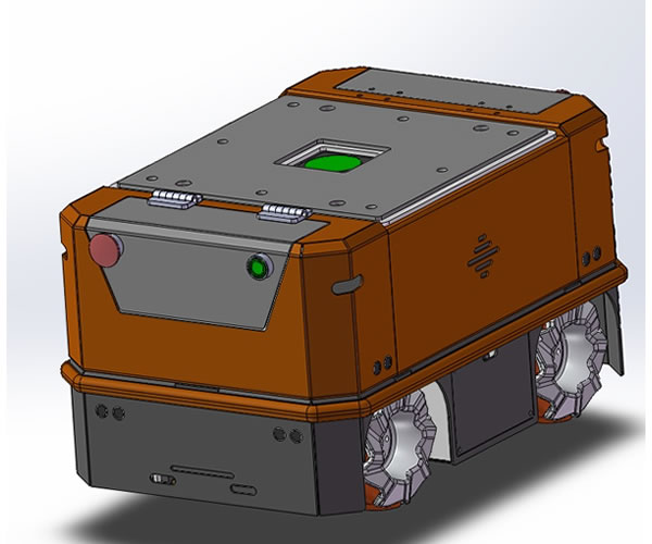 全向后牵引麦克纳姆轮AGV