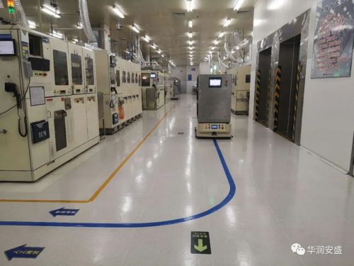 华润安盛首台AGV在塑封工序上线运行