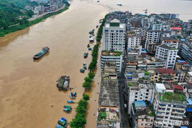 封开县江口镇无人机航拍洪水