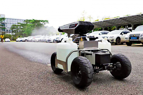 5G遥控 消毒装甲车360°喷洒