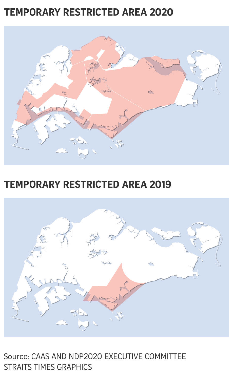 新加坡国庆将近 禁飞区域比以往大大增加