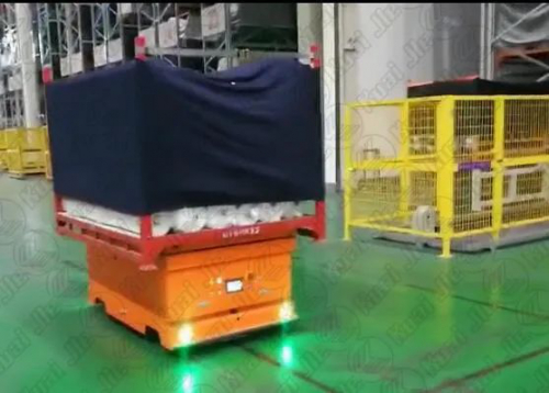 AGV案例|带液压升降平台的重载型举升式AGV