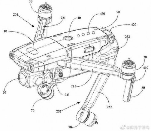 或为大疆Mavic 2升级 大疆公布新款无人机专利