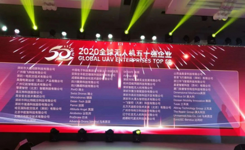 喜讯 | 汉和航空入选2020全球无人机五十强企业