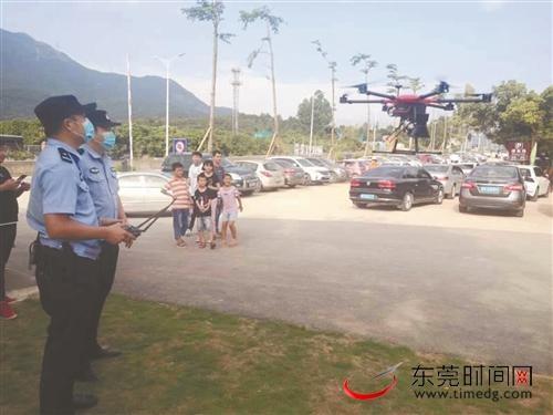 清溪：警用无人机景区喊话 宣传反诈知识