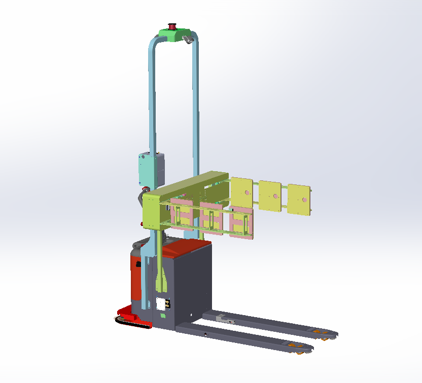 见过长两只大手的AGV叉车吗（科钛包夹式托盘AGV）