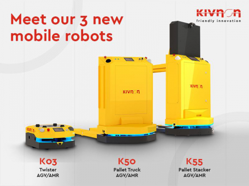 Kivnon推出三款新型仓库移动机器人
