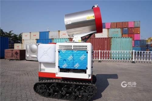 全国首创！山东港口青岛港破解防疫难题，集装箱消毒冲洗用上机器人