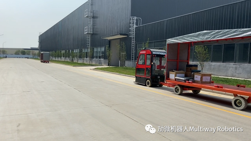 室内+室外｜劢微无人牵引车打造「汽配行业」无人搬运新标杆