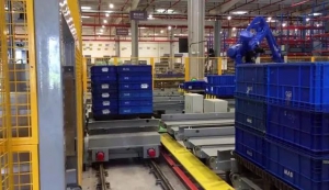 国自汽车制造零部件物流行业空塑箱自动分拣码垛系统解析