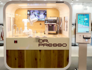 斗山机器人与Pleto Robotics签署战略合作进军无人咖啡馆业务