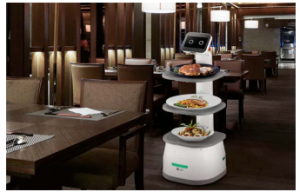 LG 在美国推出送餐机器人