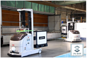 三菱重工动无人驾驶叉车自动化装卸示范实验