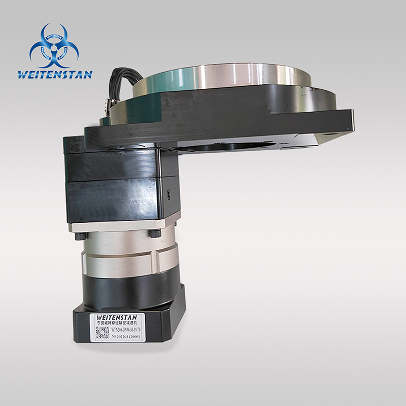 东莞富宝威腾斯坦WHT-60R-10-ST型号伺服行星齿轮减速机替换凸轮分割器中空旋转平台