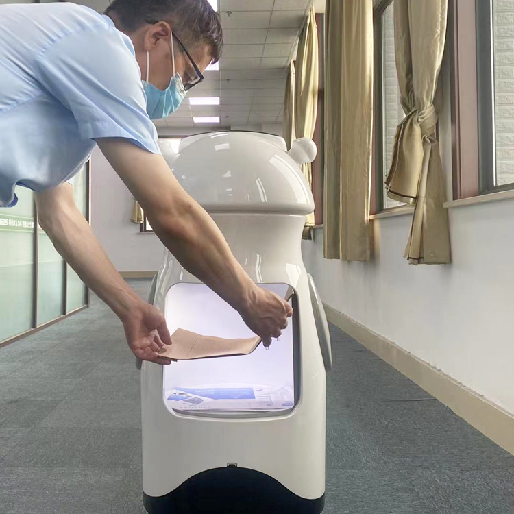 多功能迎宾配送机器人一机多用