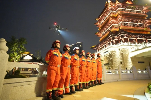 常州消防首次应用无人机机场系统护航双节安保