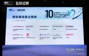 羚控科技荣登智联招聘2023西安最佳雇主十强榜单