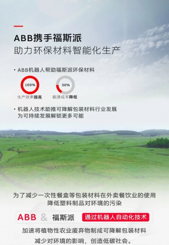 从甘蔗渣到环保材料，ABB机器人与福斯派的“变废为宝”之路还在继续！