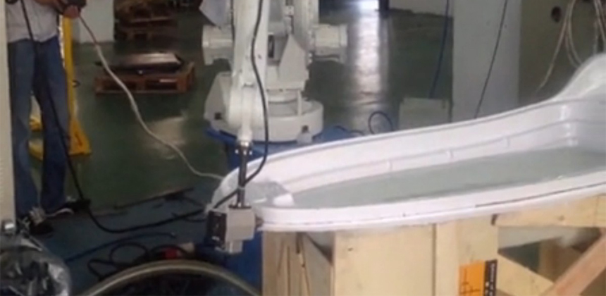 广东力生浴缸切割机器人